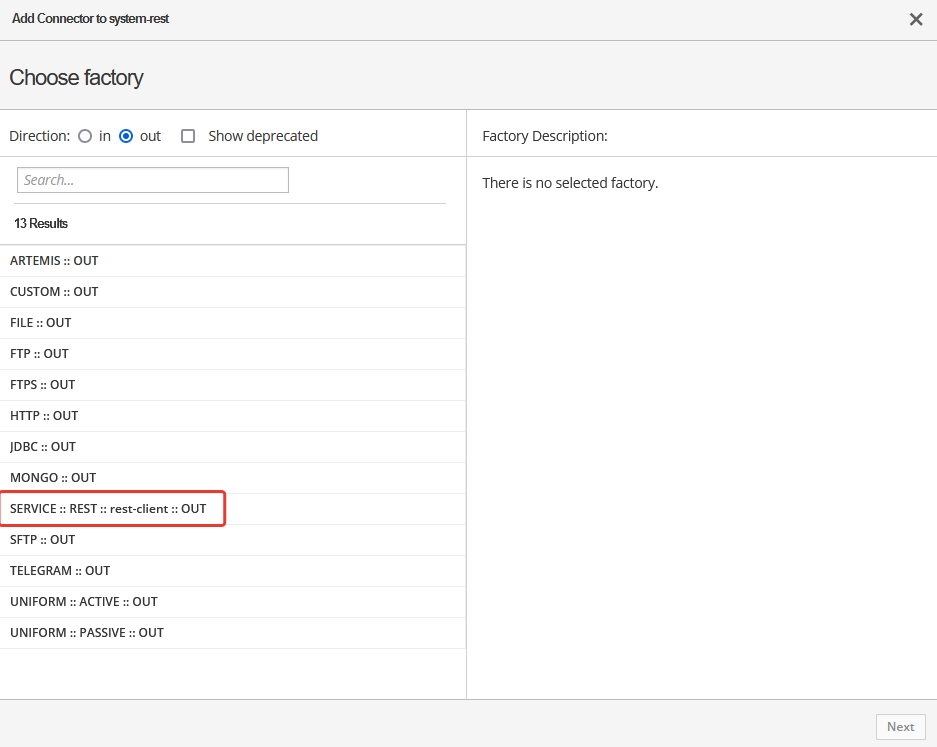 connector rest client