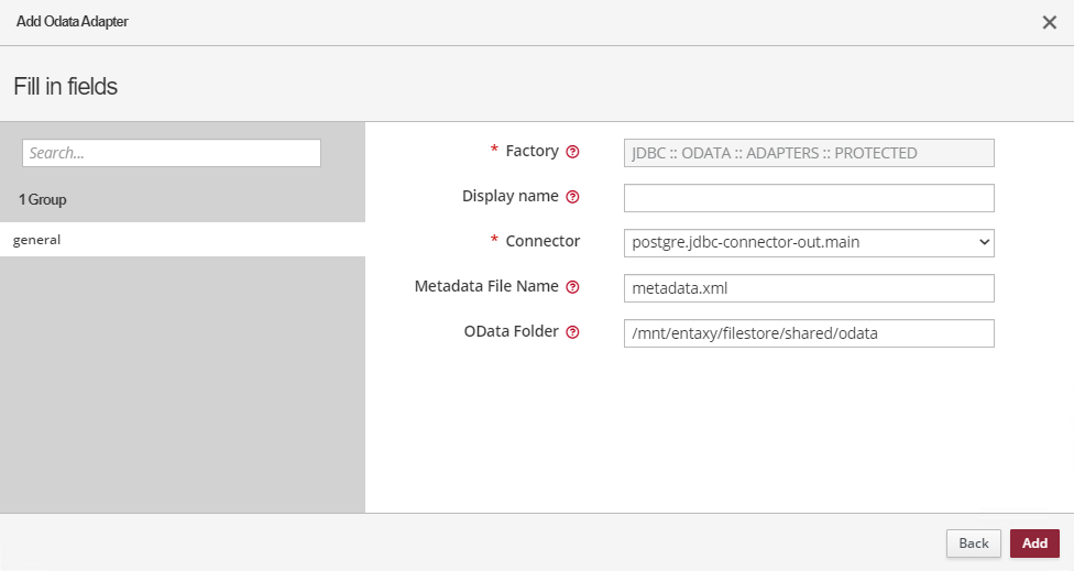 odata adapter metadata