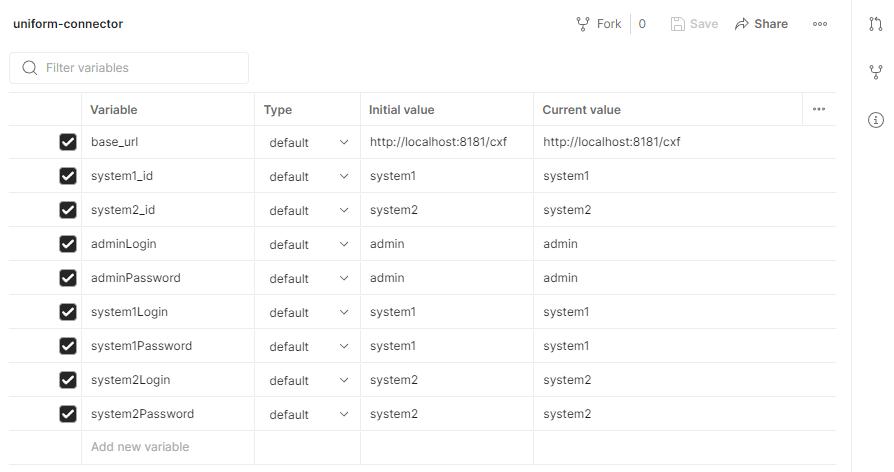 uniform connection variable