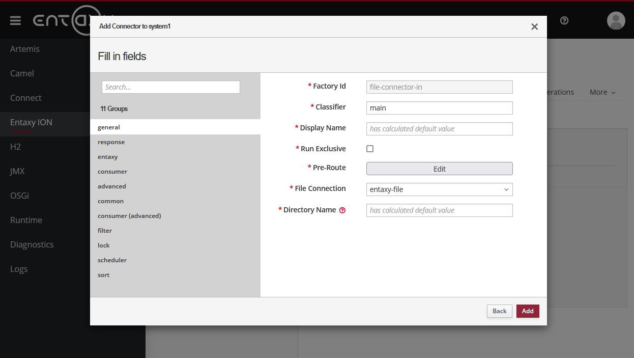 file conn in properties