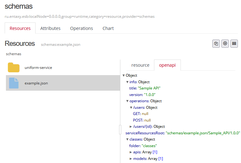 json info