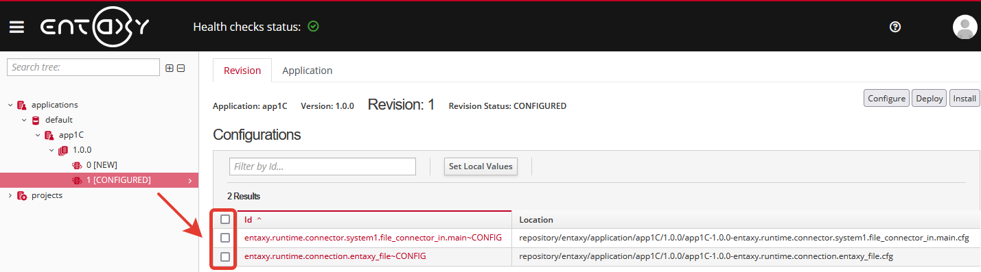 revision configured