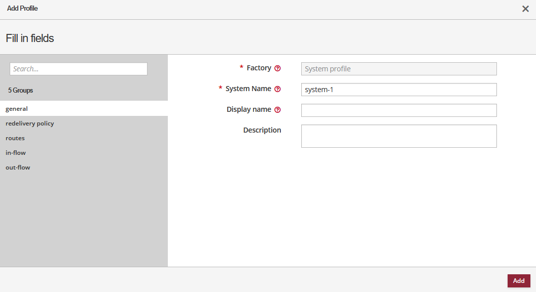 system profile name create