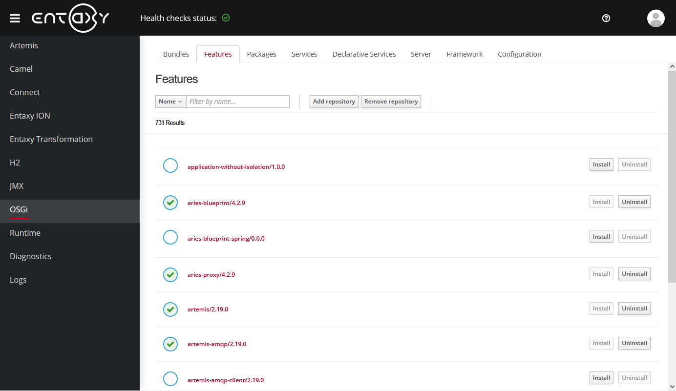 osgi features