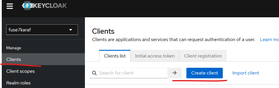 create client